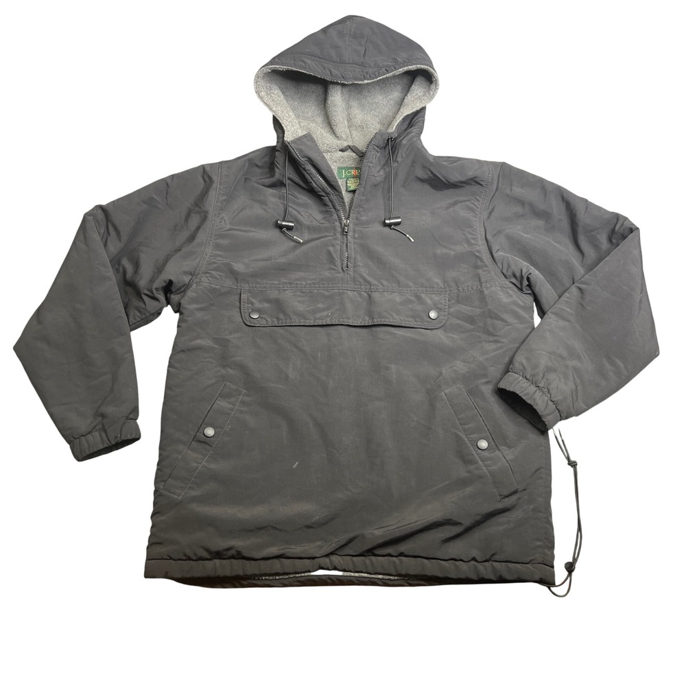 Vintage J.Crew Mens Oarsman XS Nylon Anorak Thinsulate Fleece Lined Jacket USA